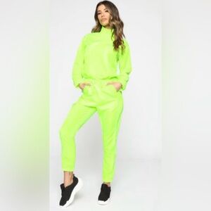 Fashion Nova Neon Green Jumpsuit